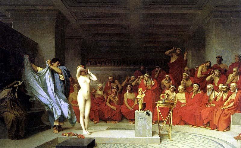 Jean-Leon Gerome Phryne before the Areopagus, oil painting picture